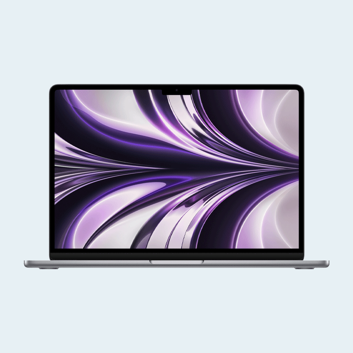Apple MacBook Air / MLXW3AB / Apple M2 chip (8-core CPU, 8-core GPU) / 8GB RAM / 256GB SSD / 13.6 inch Display / macOS – Space Grey (English Arabic Keyboard)
