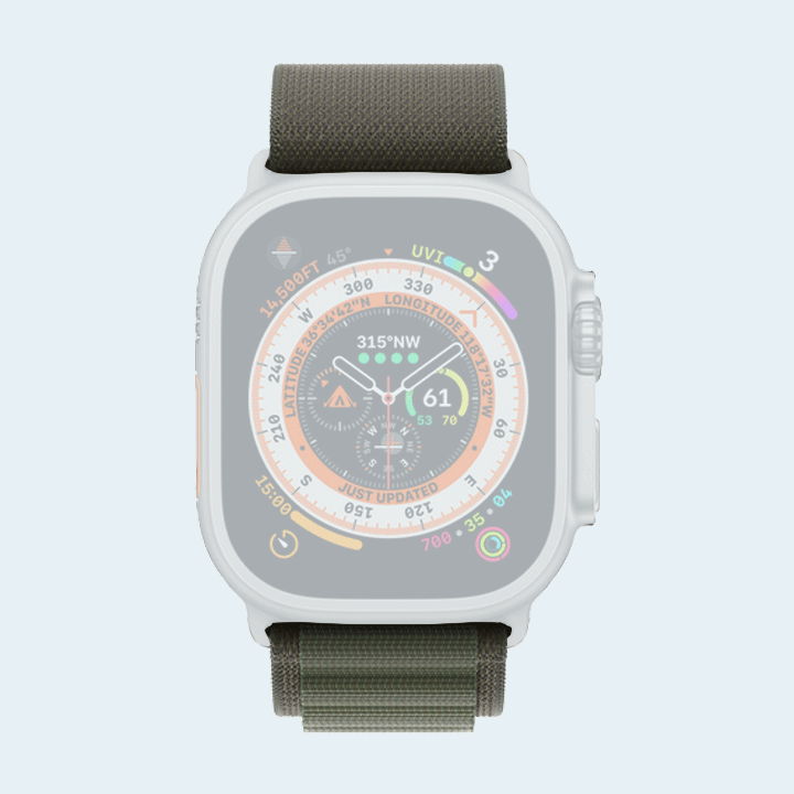 Apple Watch Strap 49mm Green Alpine Loop MQE23 – Small