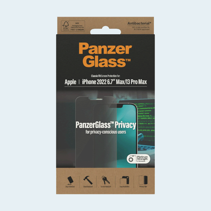 PanzerGlass Classic Fit Privacy Screen Guard for iPhone 14 Plus