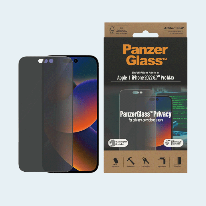 PanzerGlass Ultra Wide Fit Privacy Screen Guard for iPhone 14 Pro Max