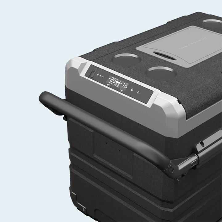 Powerology Smart Portable Fridge and Freezer 15600mAh 45L - Grey