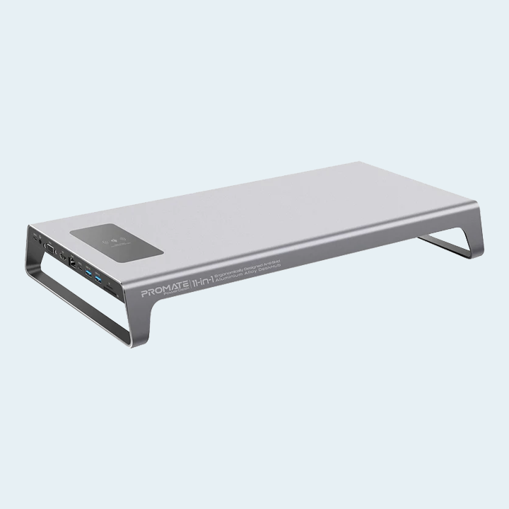 Promate 11 in 1 Ergonomically Designed Anti Skid Aluminium Alloy DeskHub