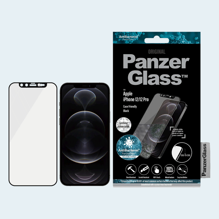 PanzerGlass  CamSlider Embellished with crystals from Swarovski iPhone 12/12 Pro