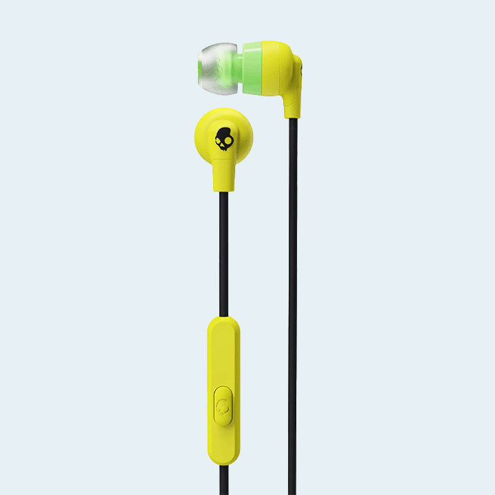 SKULLCANDY INKD+ EARBUDS WITH MICROPHONE(S2IMY-N746)- YELLOW