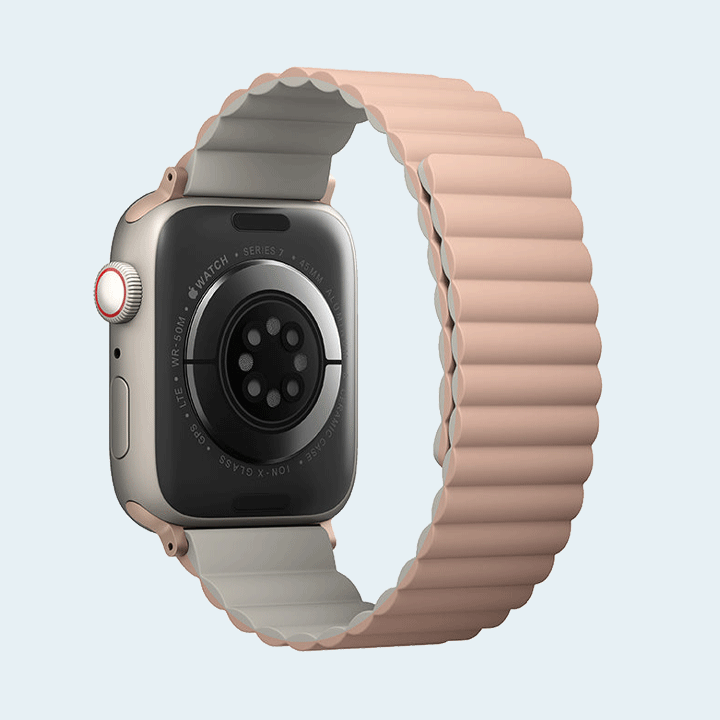 Uniq Revix Reversible Magnetic Apple Watch Strap 45/44/42mm - Blush