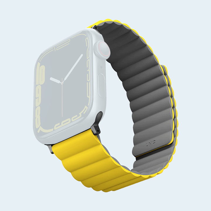 Uniq Revix Reversible Magnetic Apple Watch Strap 45/44/42mm - Lemon