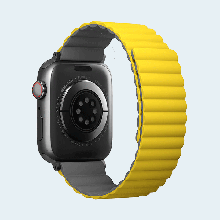 Uniq Revix Reversible Magnetic Apple Watch Strap 45/44/42mm - Lemon