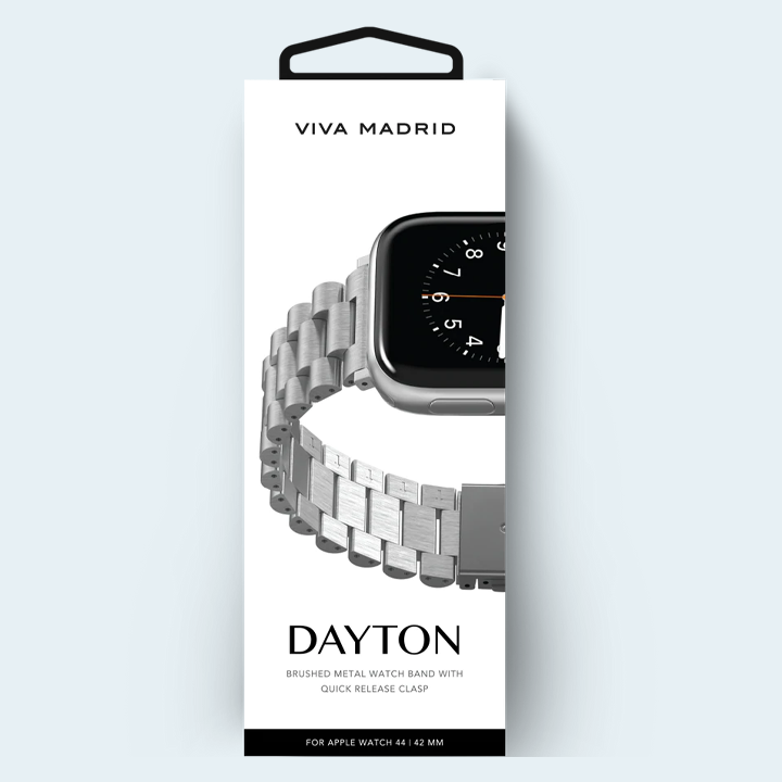 Viva Madrid Lavier Metal Strap for Apple Watch 42/44MM - Silver