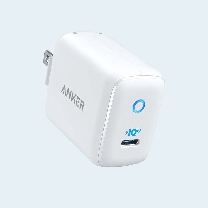 ANKER POWER PORT III MINI 30W CHARGER WITH USB-C POWER IQ 3.0 - WHITE