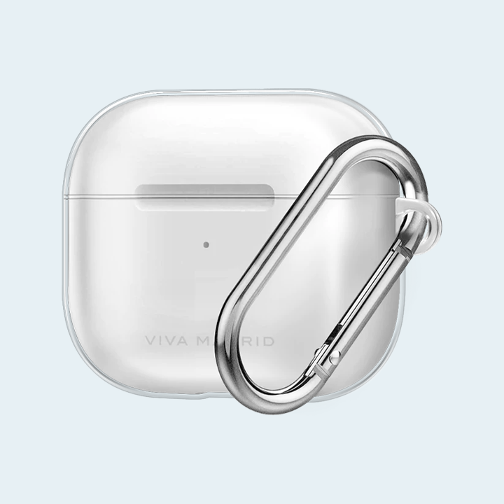 Viva Madrid Clar Case for Apple Airpods 3 with Silver Keychain - Clear