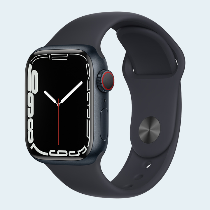 Apple Watch Series 7 MKHQ3 41mm GPS + Cellular Midnight Aluminum Case with Midnight Sport Band