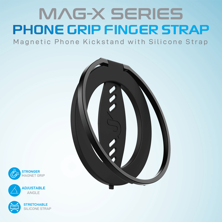 Remson Mag-X Series Phone Grip Finger Strap - Black