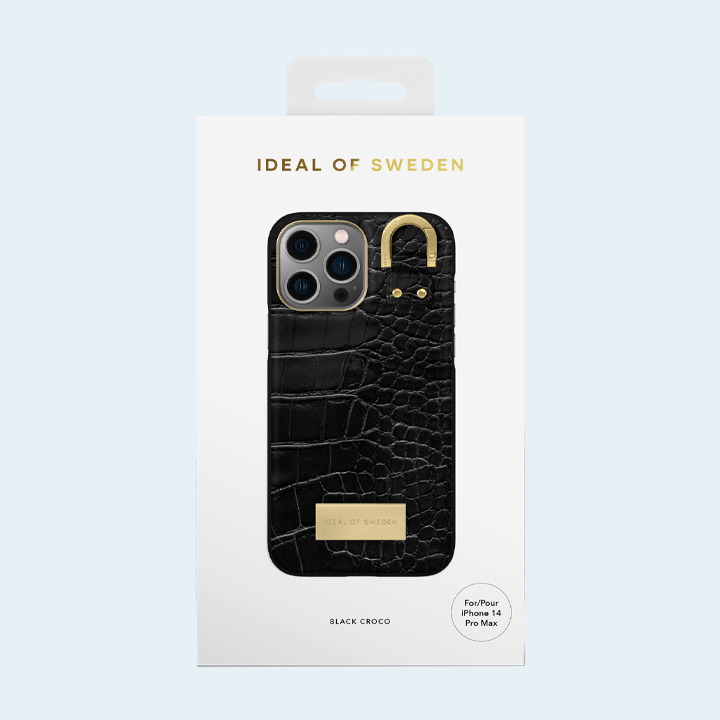 Ideal of Sweden Atelier Case for iPhone 14 Pro Max - Black Croco