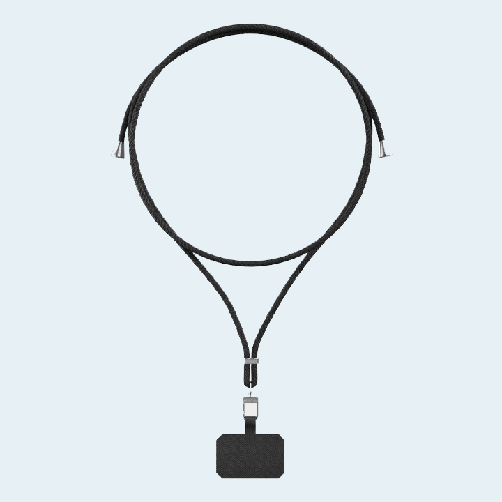 Rolling Square Phone Sling – Grey