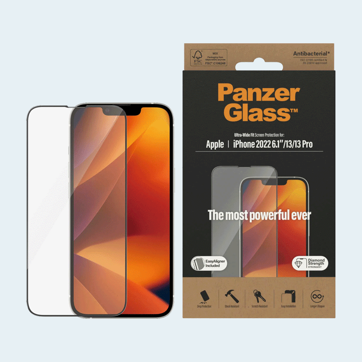 PanzerGlass Ultra Wide Fit Clear Screen Guard for iPhone 14