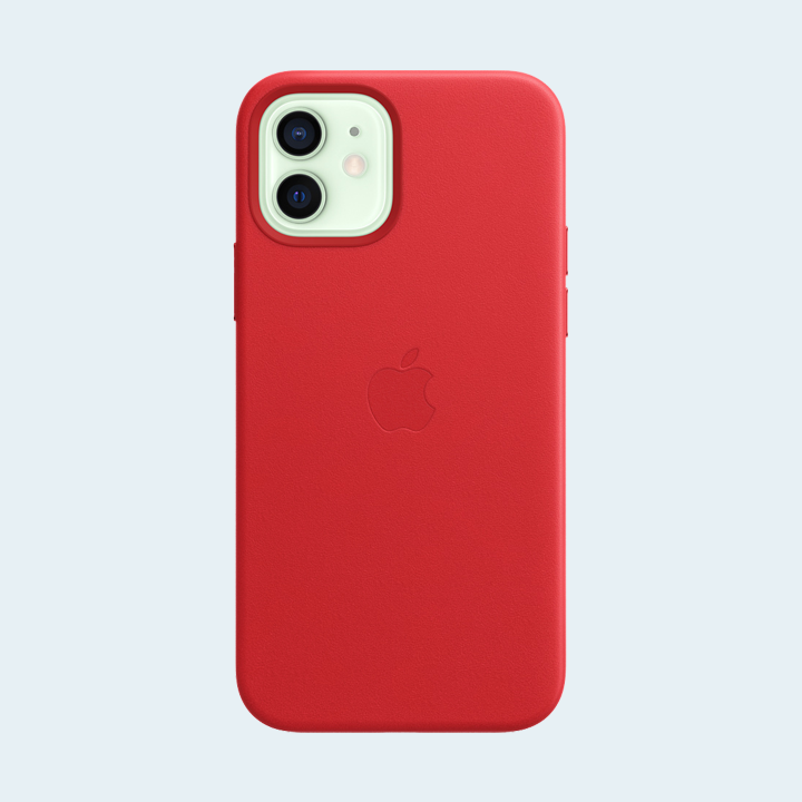 Apple iPhone 12/12 Pro Leather Case With MagSafe - Scarlet