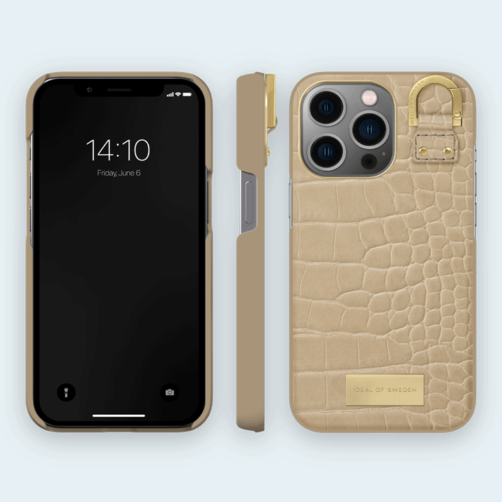 Ideal of Sweden Atelier Case for iPhone 14 Pro - Warm Beige Croco