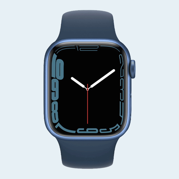 Apple Watch Series 7 MKN83 45mm GPS Blue Aluminum Case with Abyss Blue Sport Band