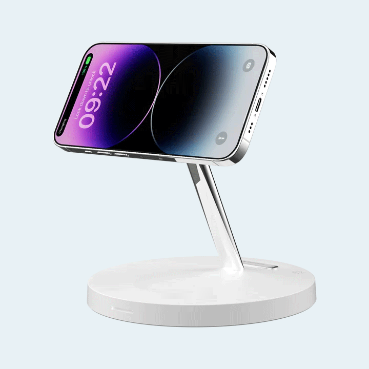 SwitchEasy MagPower 4-in-1 Magnetic Wireless Charging Stand 15W Fast Charge – White