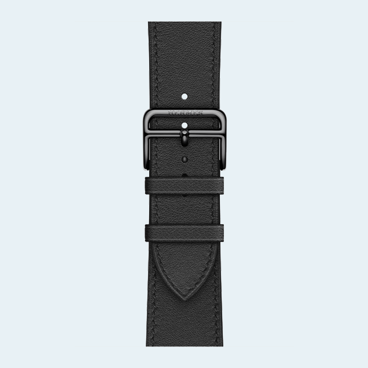 Apple Watch Hermes Series 8 GPS + Cellular 45mm Space Black Stainless Steel Case Noir Single Tour