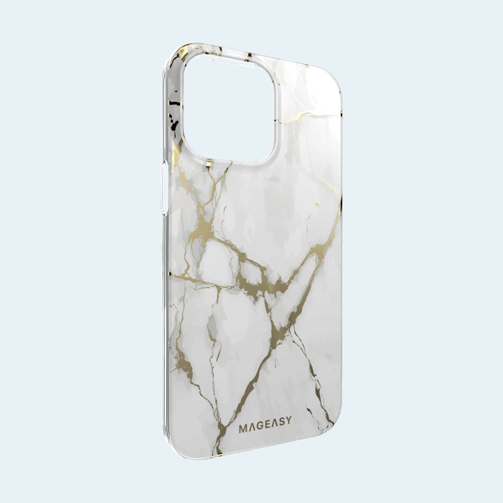 SwitchEasy MagEasy Marble with MagSafe Case for iPhone 14 Pro (MPH61P018CW22) - Champagne White