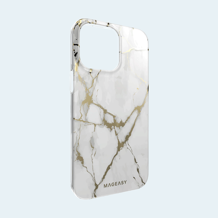 SwitchEasy MagEasy Marble with MagSafe Case for iPhone 14 Pro Max (MPH67P018CW22) - Champagne White